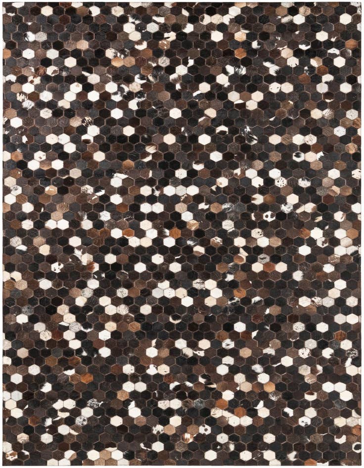 Detail image of 5' 1 x 7' 10 Cowhide Leather Rug