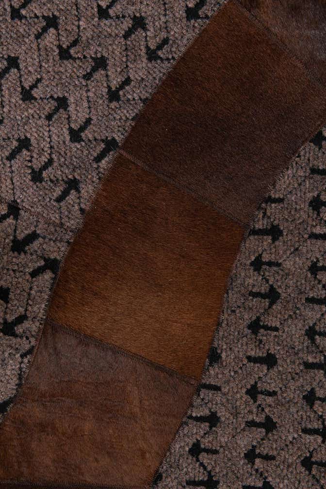 5' x 8' Cowhide Leather Rug