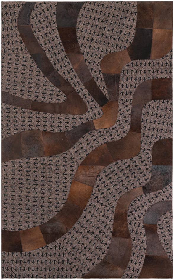 Detail image of 5' x 8' Cowhide Leather Rug