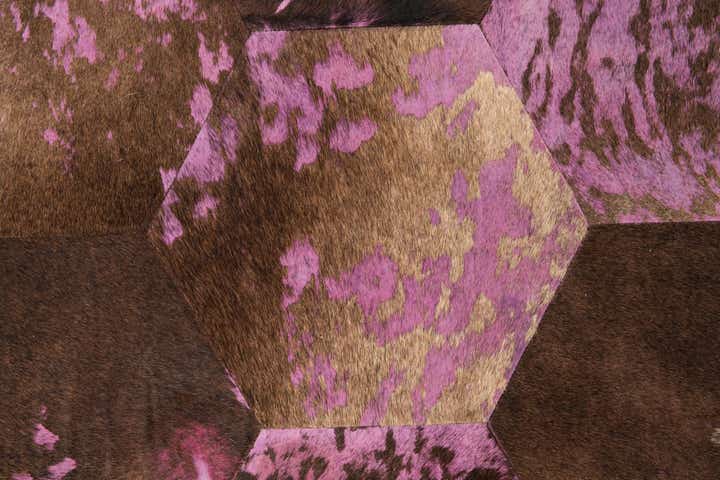 3' 8 x 5' 3 Cowhide Leather Rug