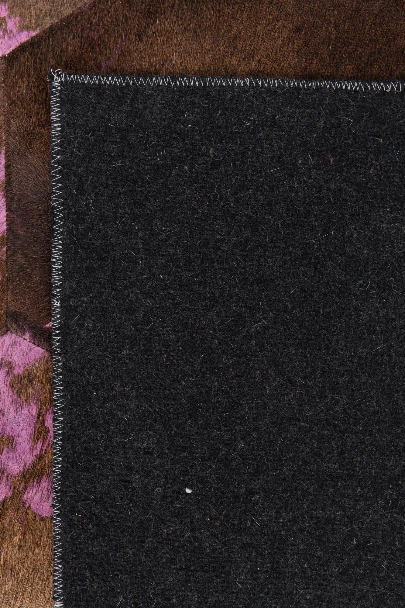 3' 8 x 5' 3 Cowhide Leather Rug