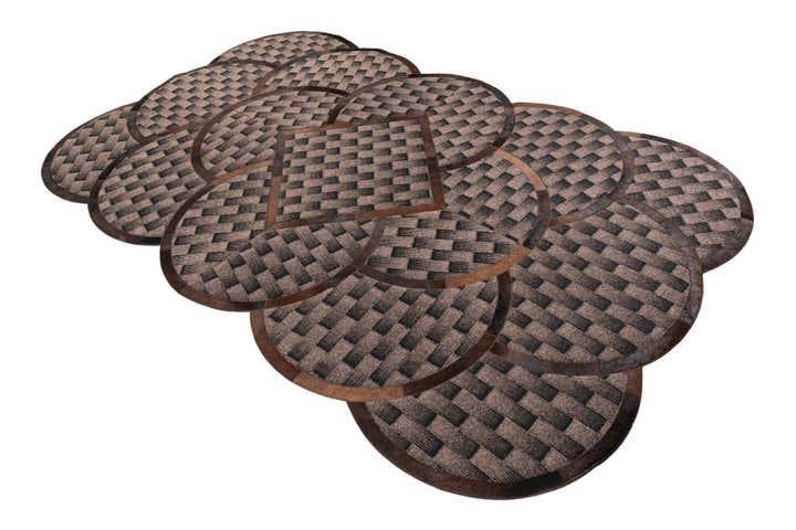 5' x 8' Cowhide Leather Rug