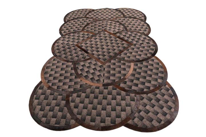 5' x 8' Cowhide Leather Rug