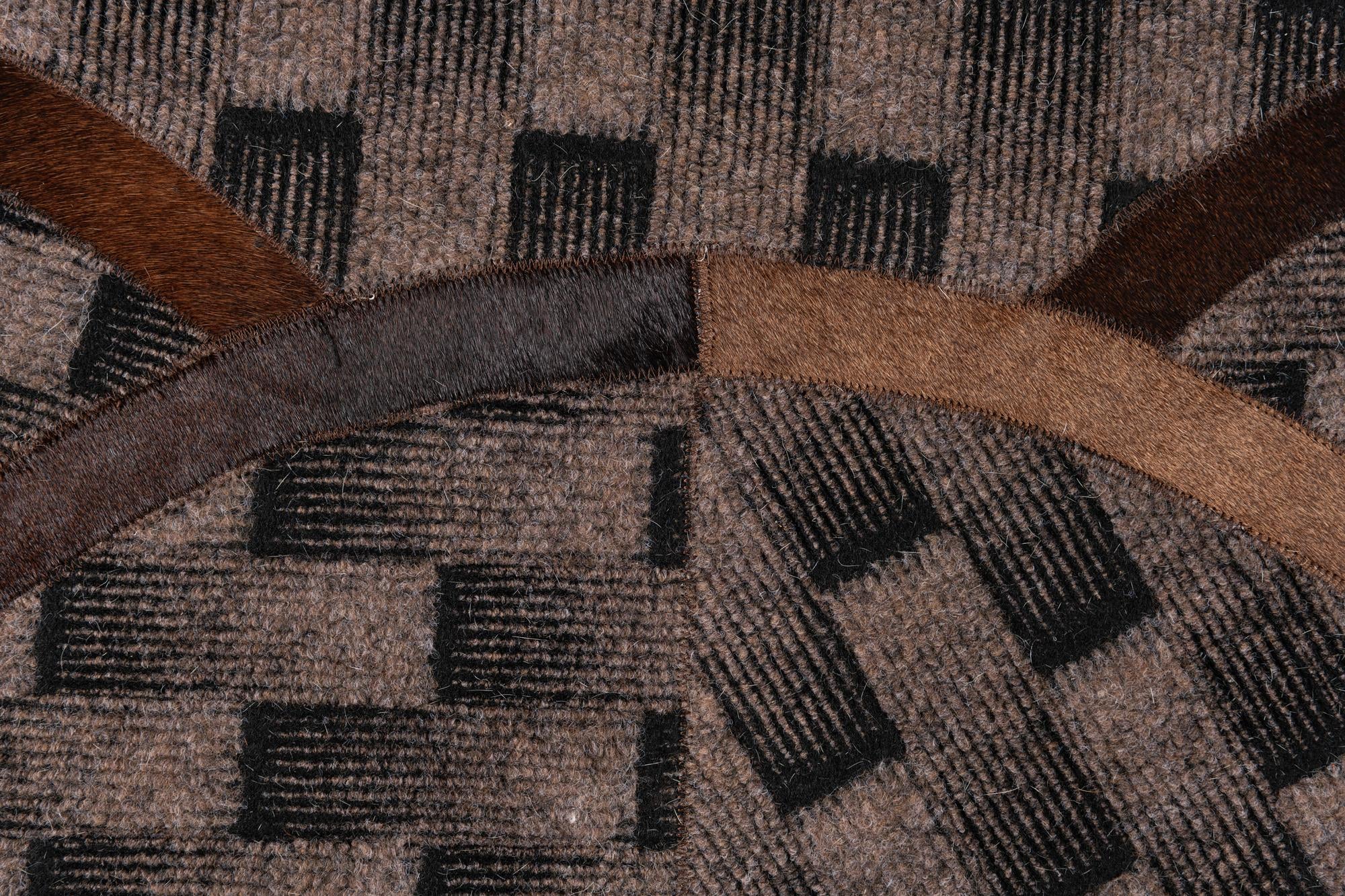 5' x 8' Cowhide Leather Rug