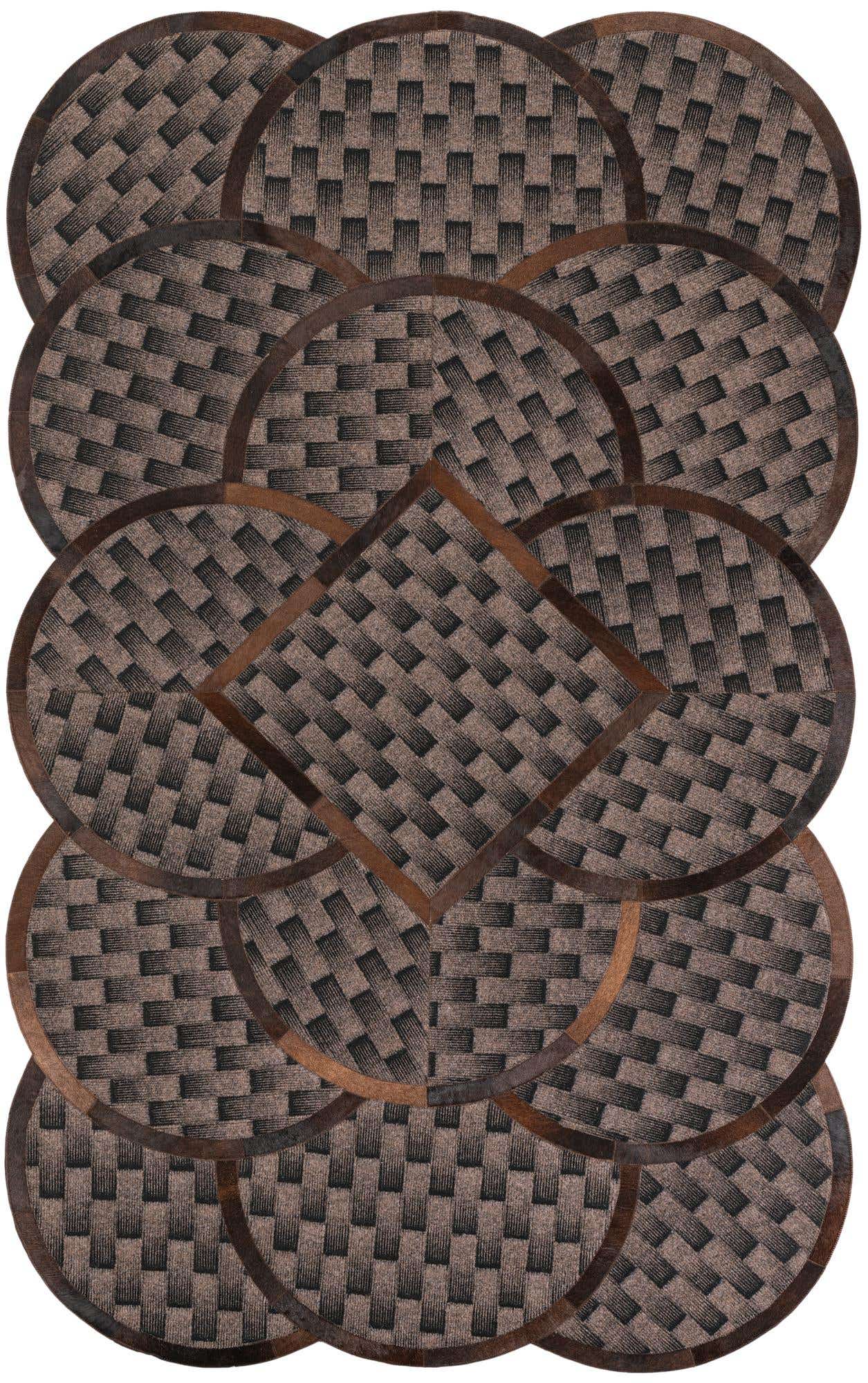5' x 8' Cowhide Leather Rug