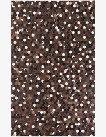 5' x 8' 1 Cowhide Leather Rug
