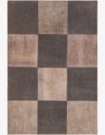 2' 1 x 3' 1 Cowhide Leather Rug