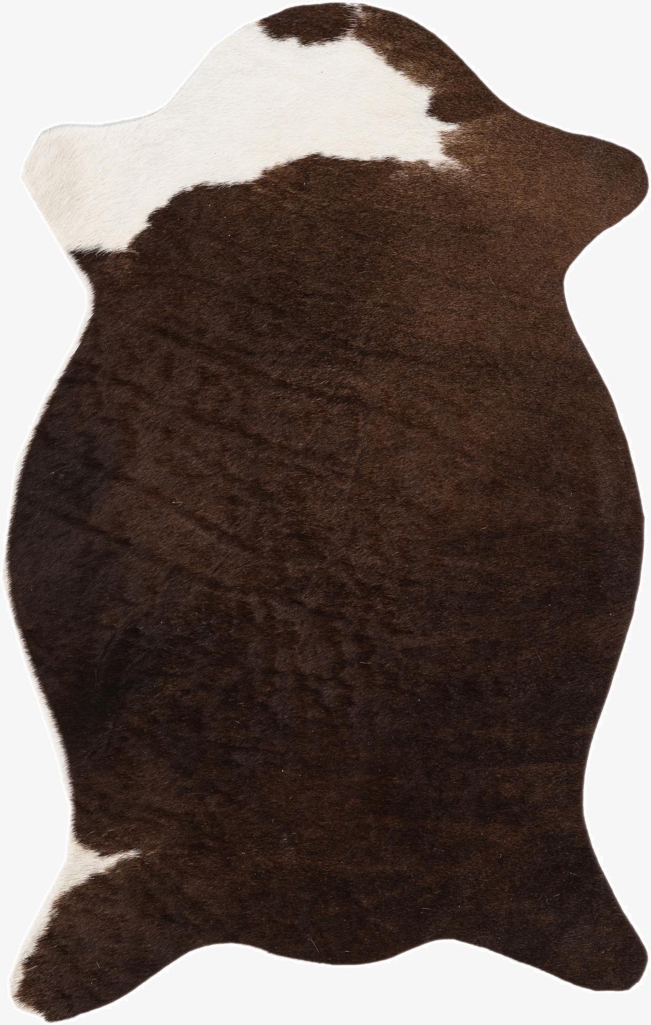 1' 8 x 2' 7 Cowhide Leather Rug