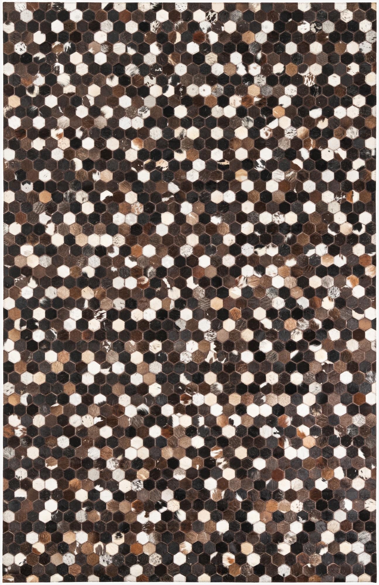5' x 8' Cowhide Leather Rug