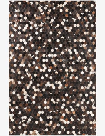 5' 1 x 7' 10 Cowhide Leather Rug