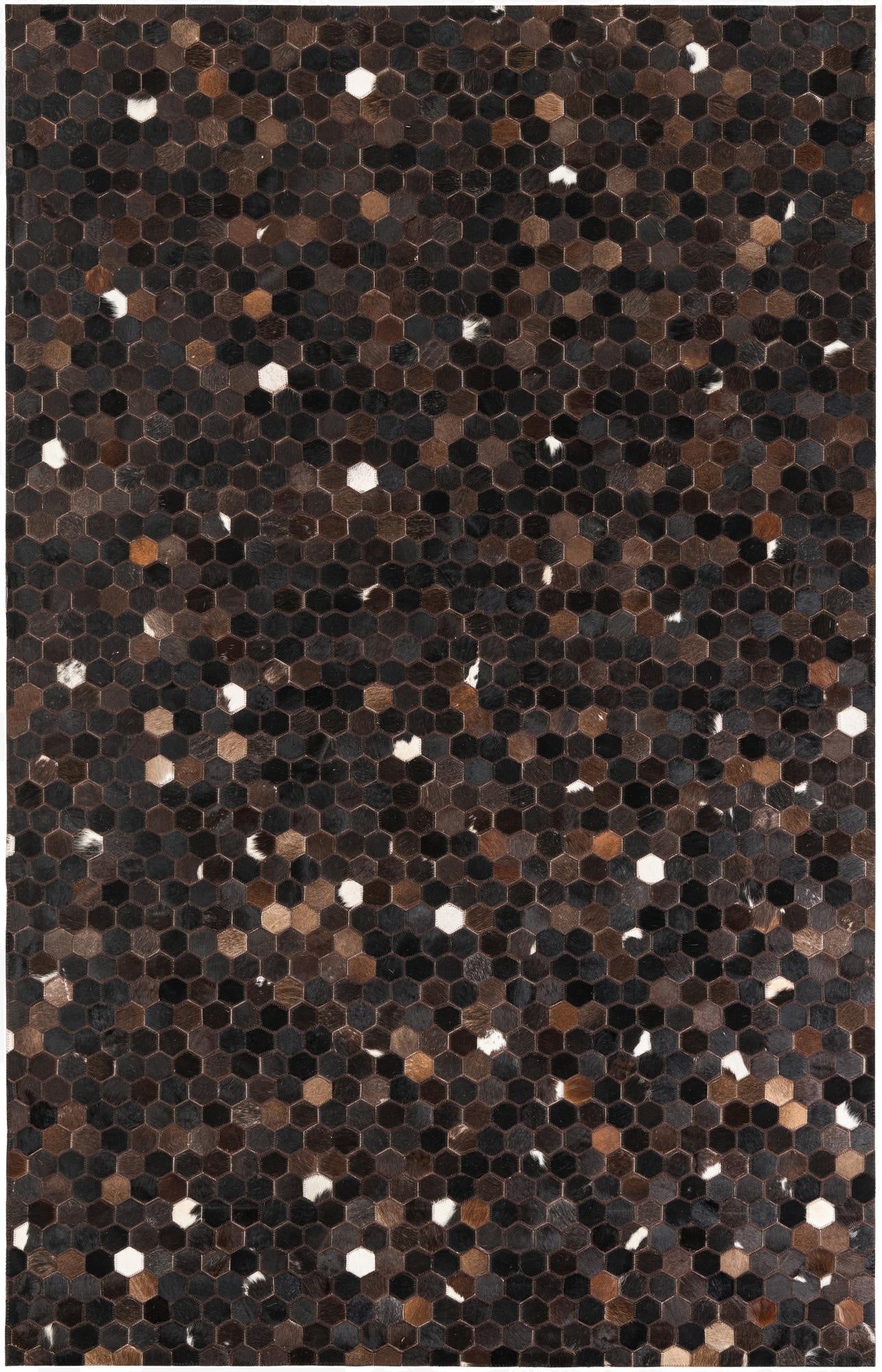 5' 1 x 8' Cowhide Leather Rug