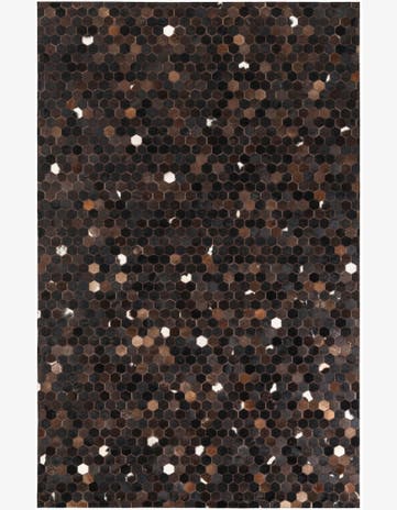 5' 1 x 8' Cowhide Leather Rug