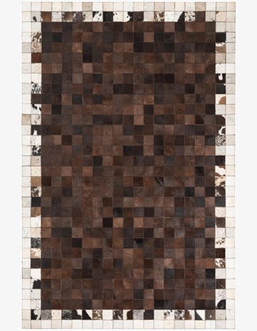 5' x 8' Cowhide Leather Rug