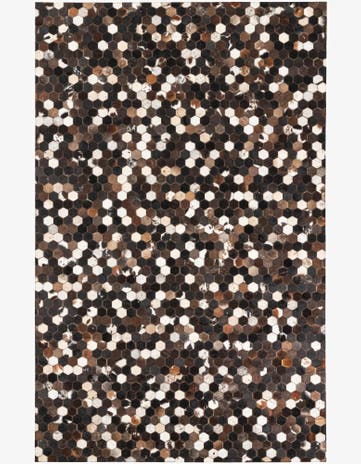 5' 1 x 8' 1 Cowhide Leather Rug