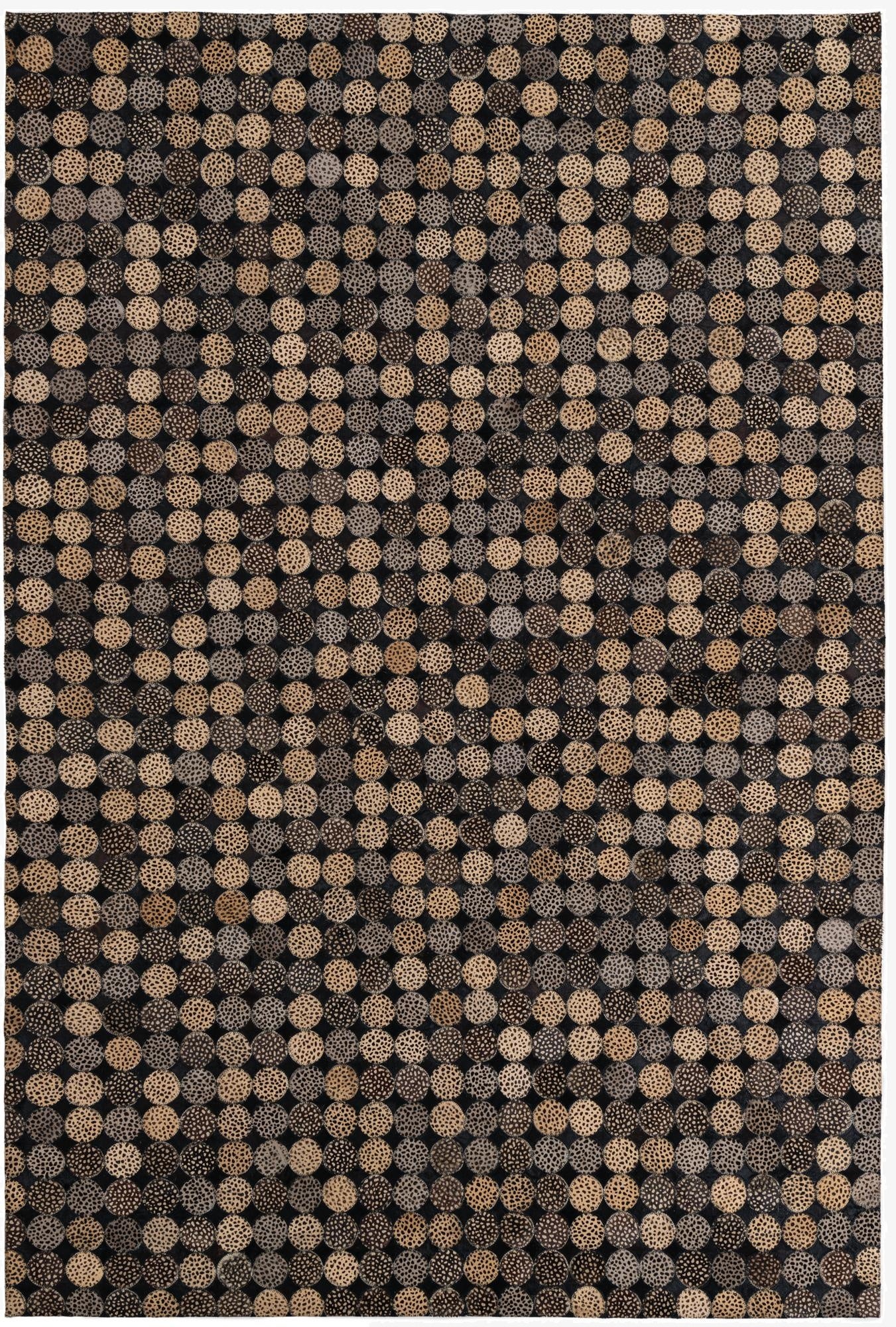 5' 2 x 7' 8 Cowhide Leather Rug