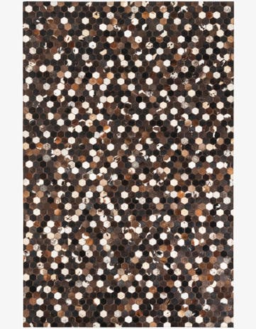 5' 1 x 8' Cowhide Leather Rug