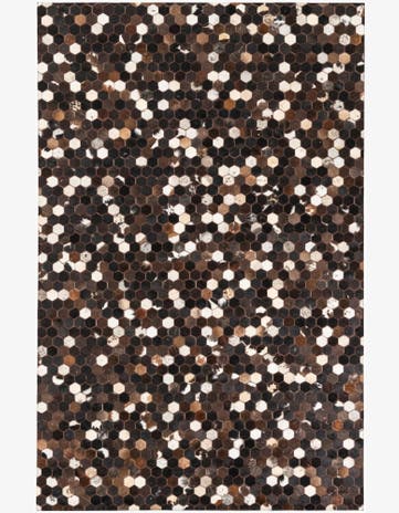 5' x 7' 9 Cowhide Leather Rug