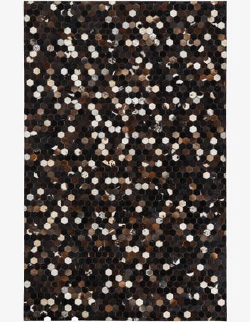 5' x 7' 10 Cowhide Leather Rug