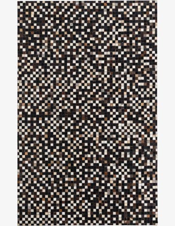 5' x 8' Cowhide Leather Rug