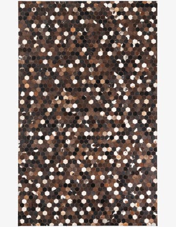 5' 1 x 8' 1 Cowhide Leather Rug