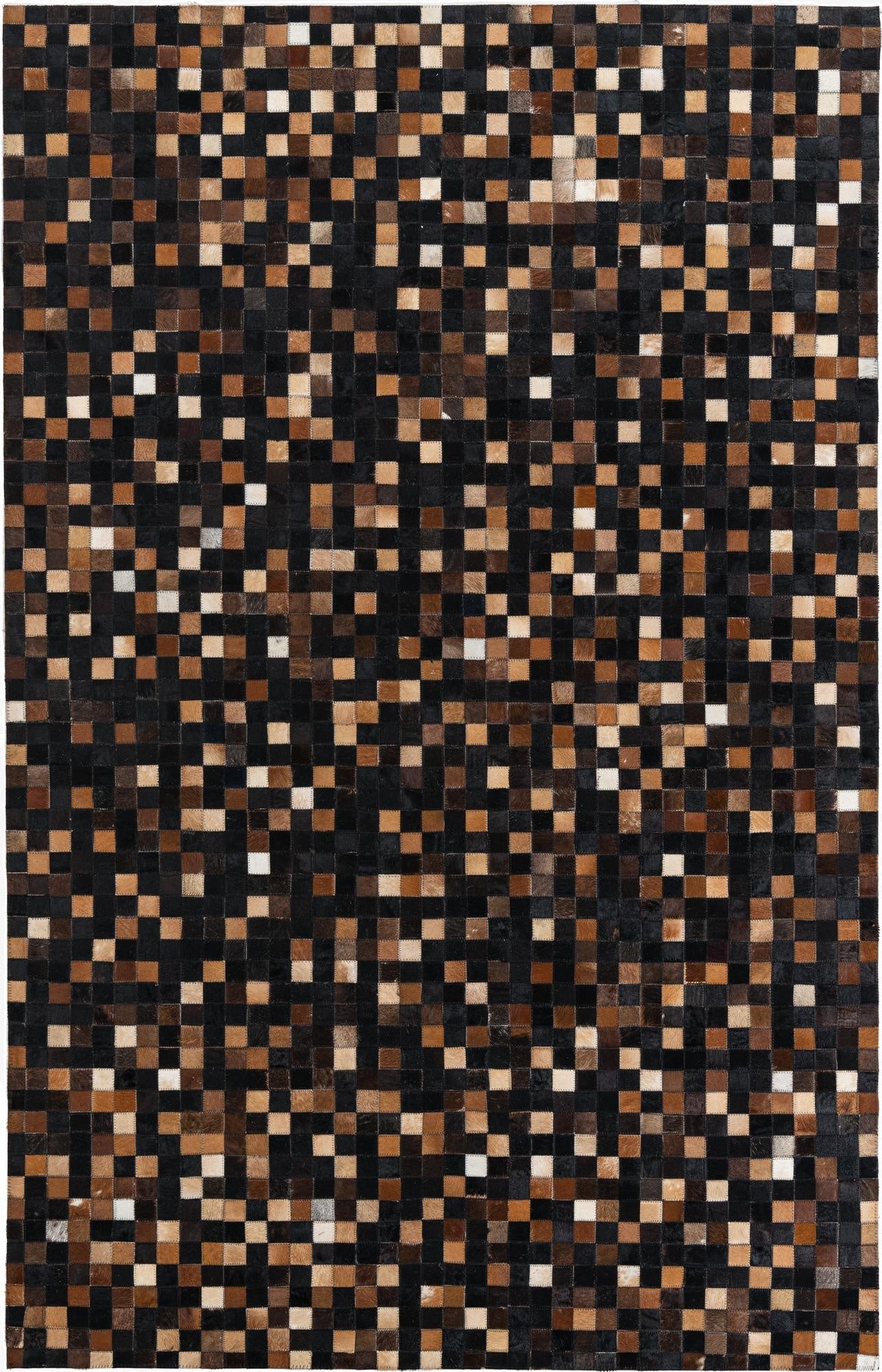 5' 1 x 7' 10 Cowhide Leather Rug