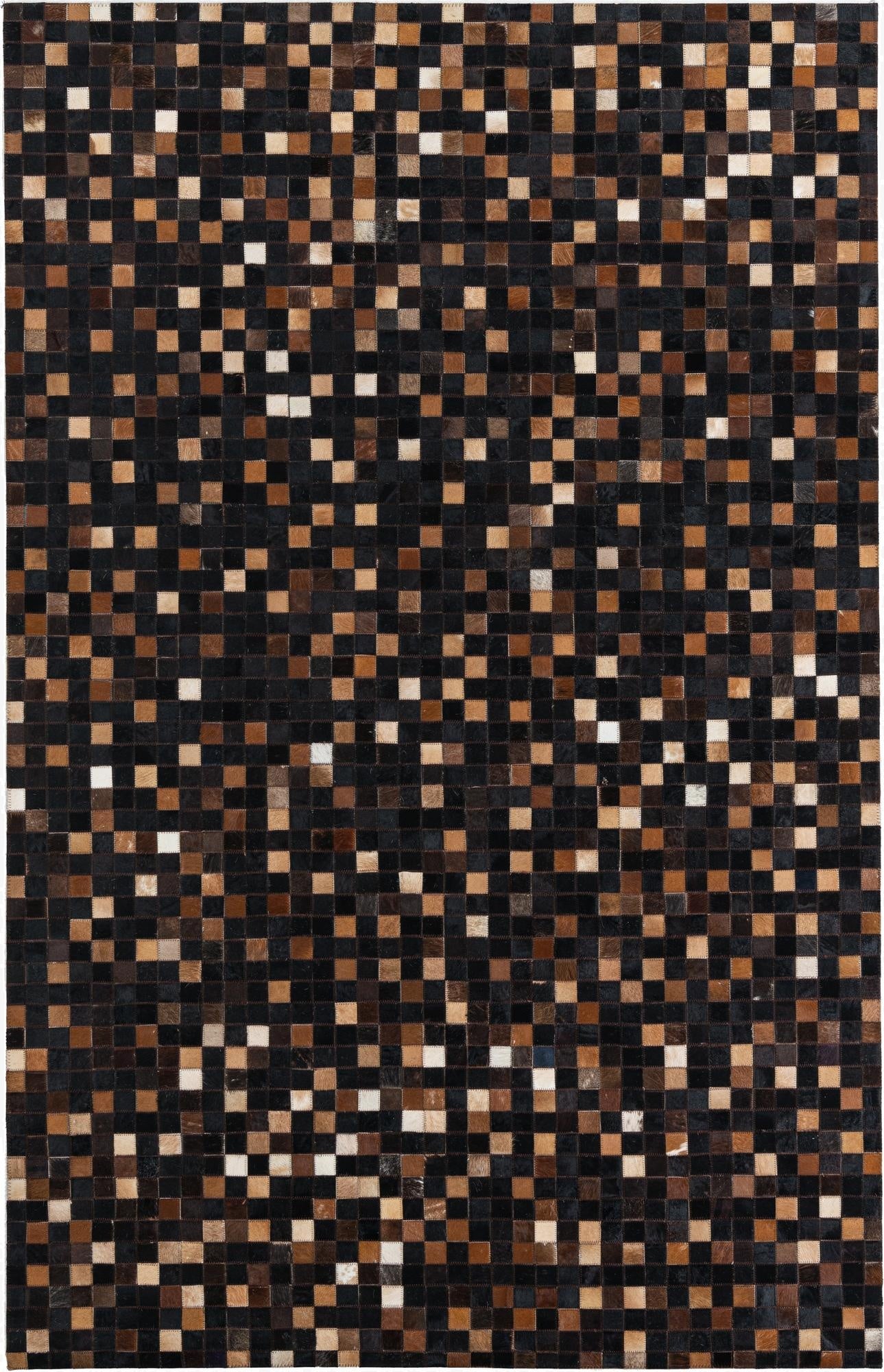 5' 1 x 8' Cowhide Leather Rug
