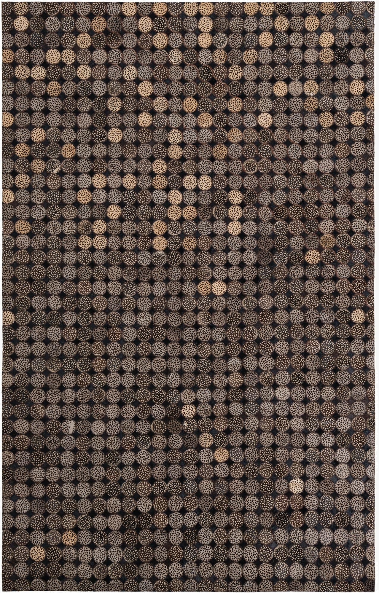 5' 1 x 7' 10 Cowhide Leather Rug