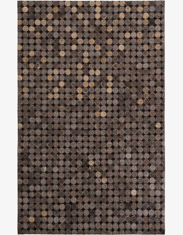 5' 1 x 7' 10 Cowhide Leather Rug