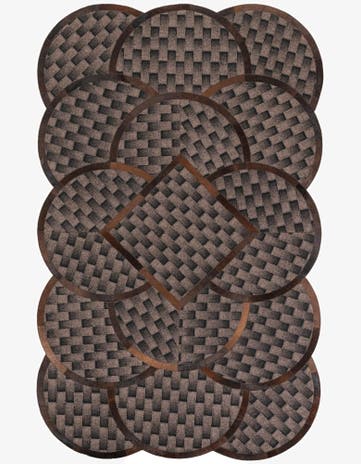 5' x 8' Cowhide Leather Rug