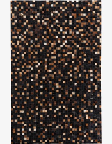 5' 1 x 8' Cowhide Leather Rug