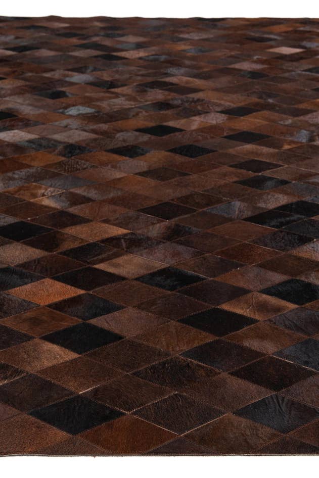 Detail image of 8' 1 x 10' 1 Cowhide Stocks Rug