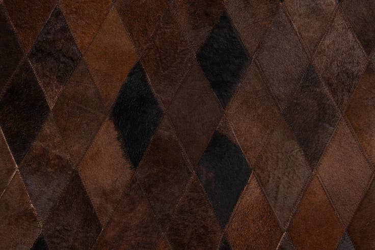 Detail image of 8' 1 x 10' 1 Cowhide Stocks Rug