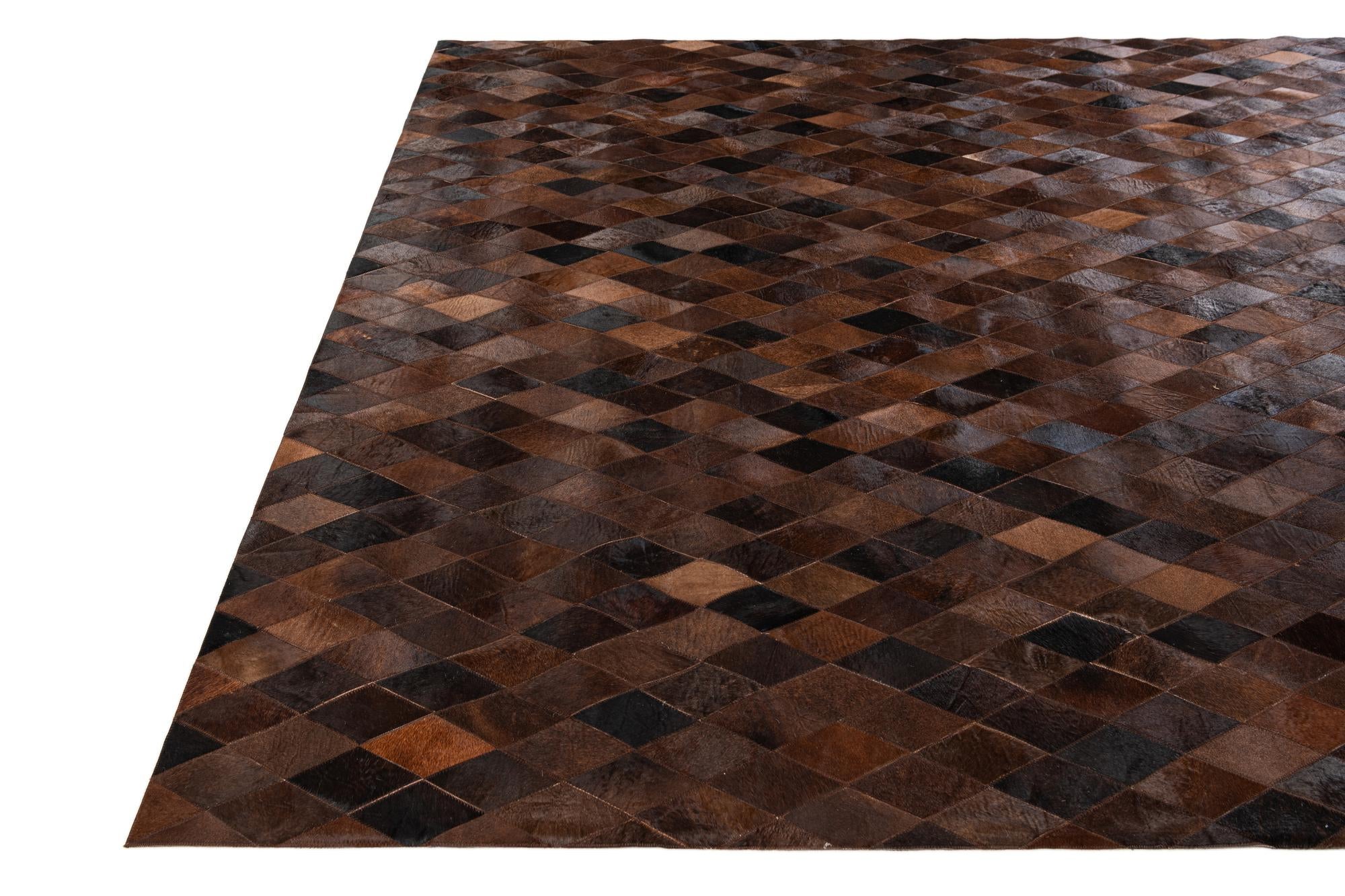 8' 1 x 10' 2 Cowhide Stocks Rug