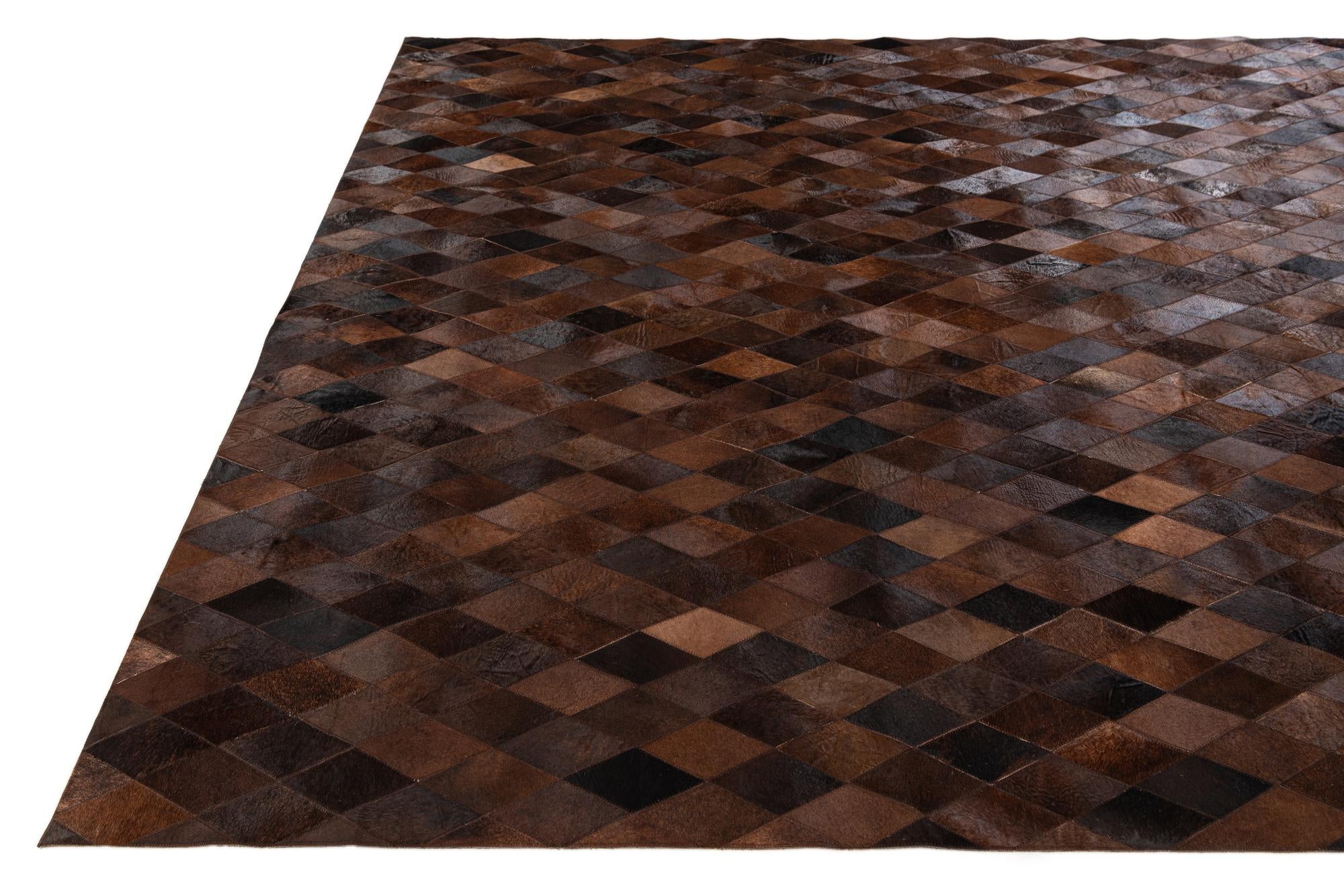 8' 1 x 10' 1 Cowhide Stocks Rug