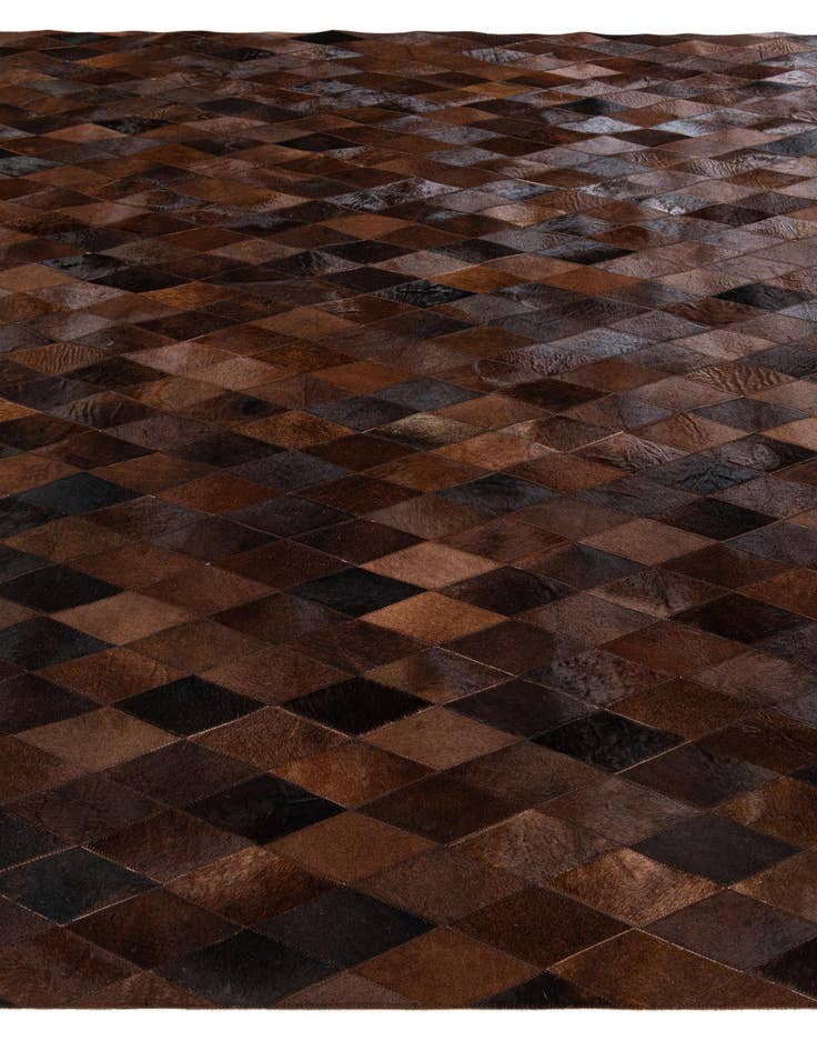 Detail image of 8' 1 x 10' 1 Cowhide Stocks Rug