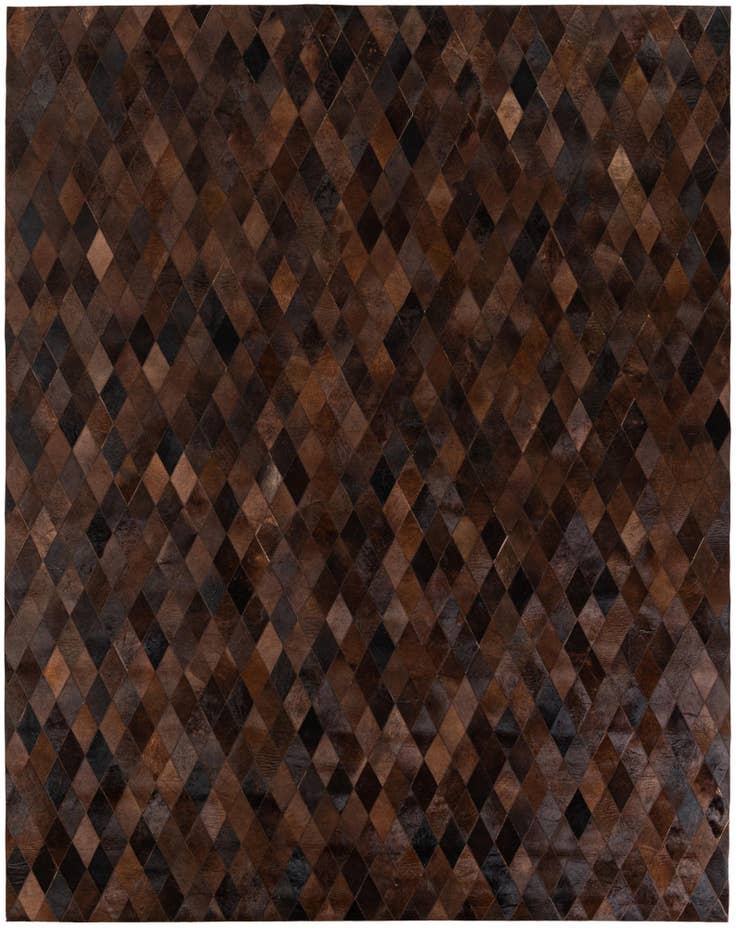 Detail image of 8' 1 x 10' 1 Cowhide Stocks Rug