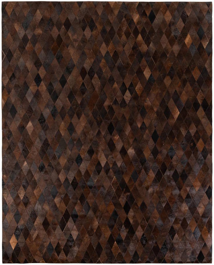 Detail image of 8' 1 x 10' 1 Cowhide Stocks Rug