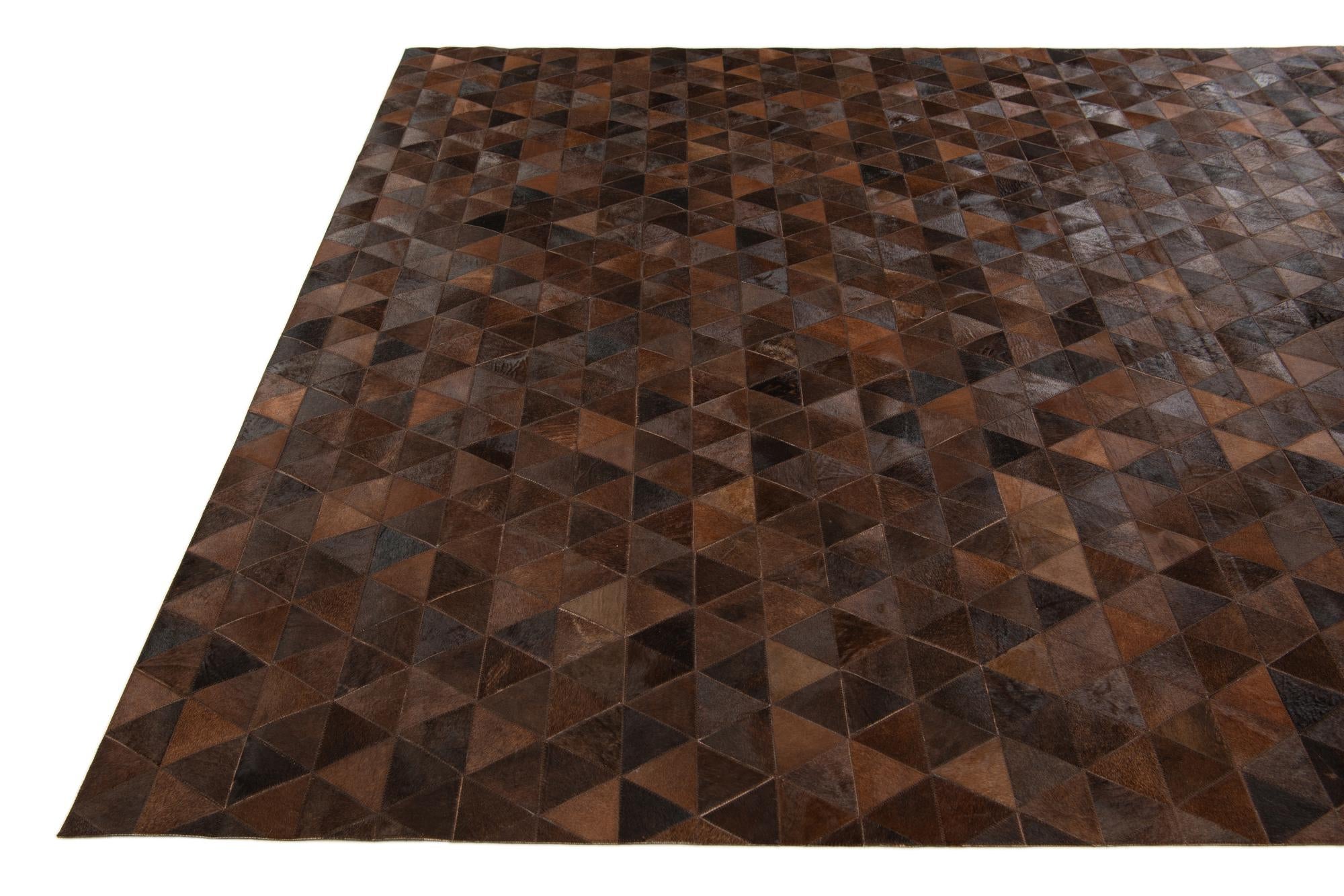 8' x 9' 11 Cowhide Stocks Rug