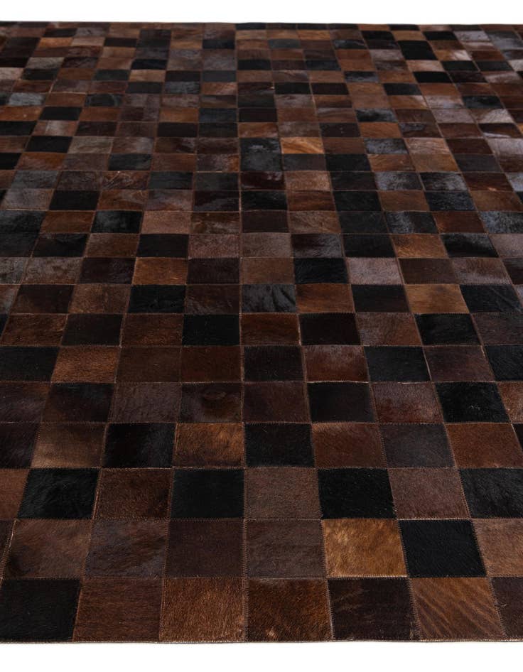 Detail image of 8' 1 x 10' 1 Cowhide Stocks Rug