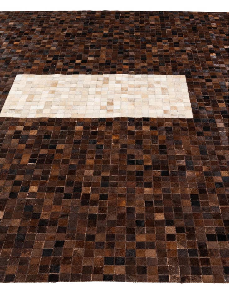 Detail image of 8' 1 x 9' 11 Cowhide Stocks Rug