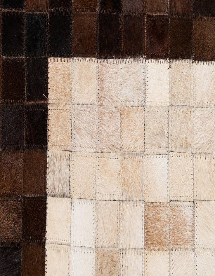 Detail image of 8' 1 x 9' 11 Cowhide Stocks Rug