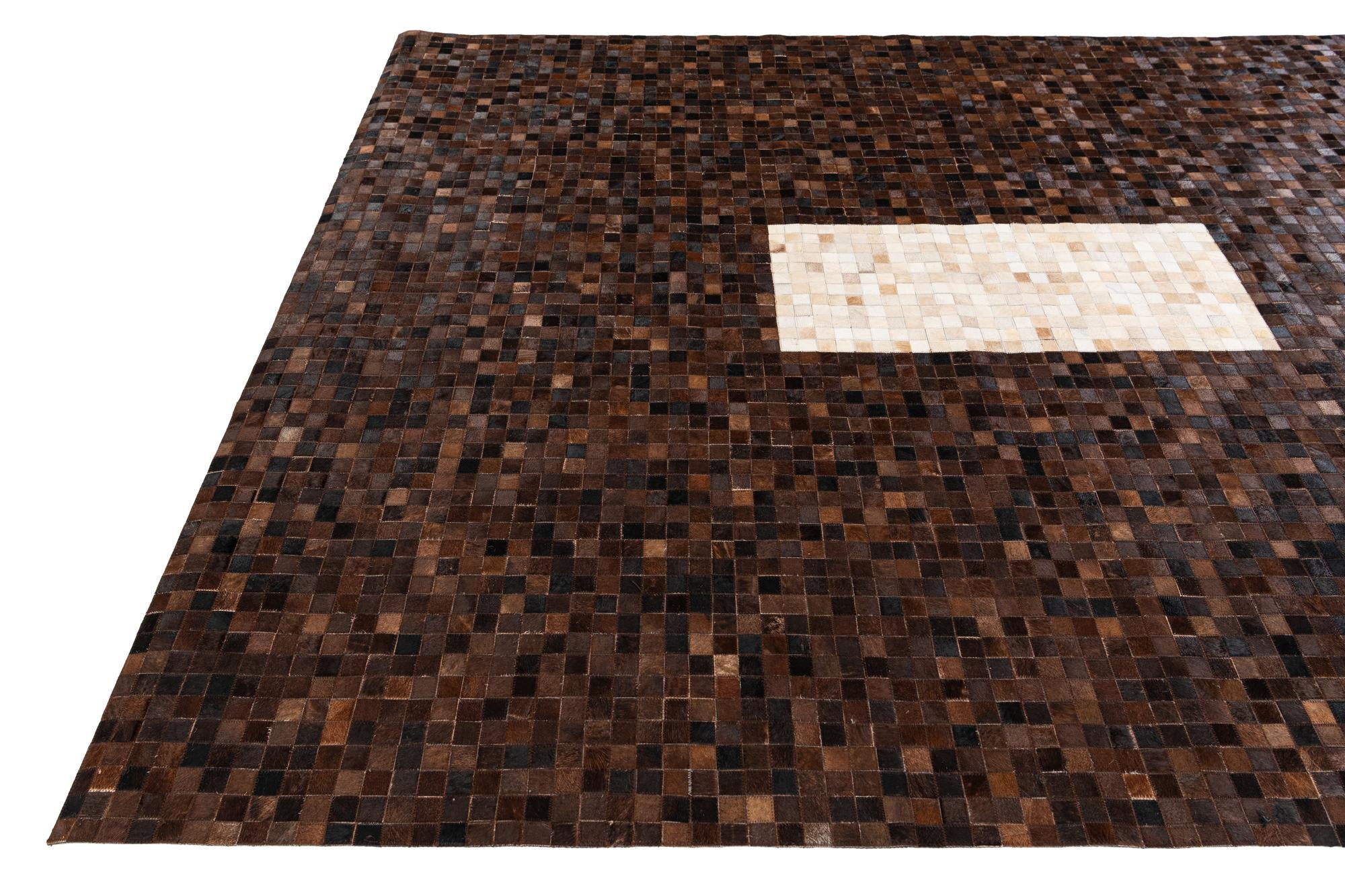 8' 1 x 10' Cowhide Stocks Rug