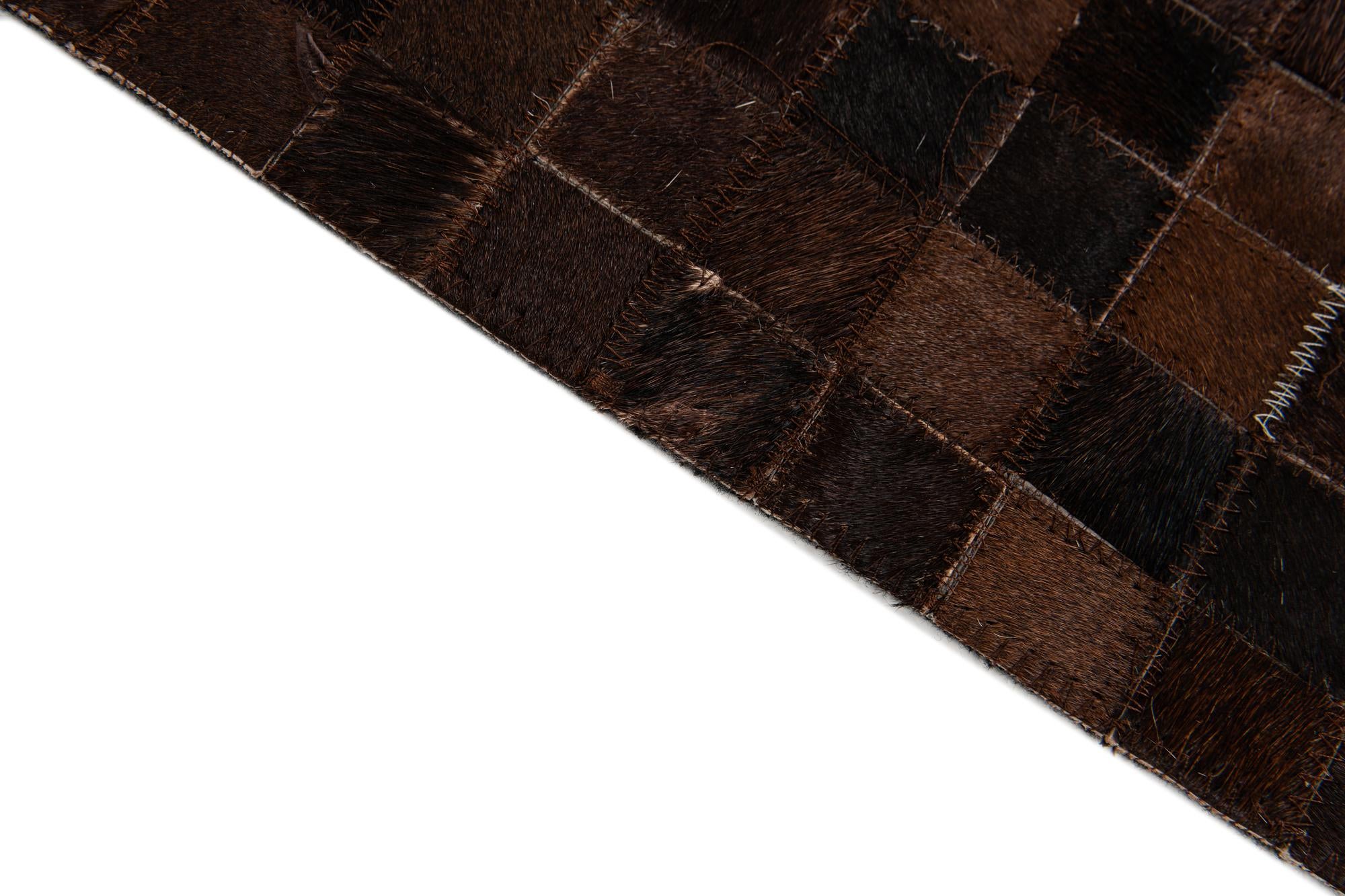 8' 1 x 10' Cowhide Stocks Rug