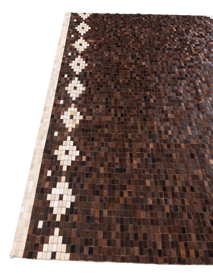 Detail image of 8' 1 x 9' 11 Cowhide Stocks Rug