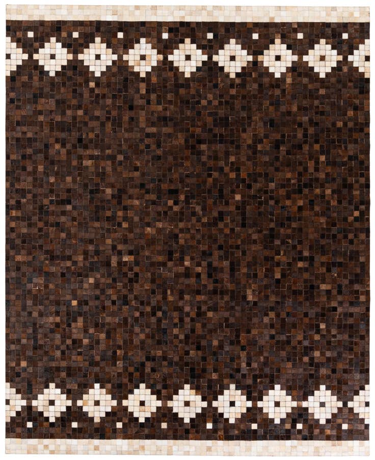 Detail image of 8' 1 x 9' 11 Cowhide Stocks Rug