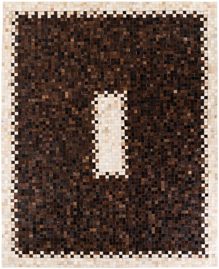 Detail image of 8' x 9' 10 Cowhide Stocks Rug