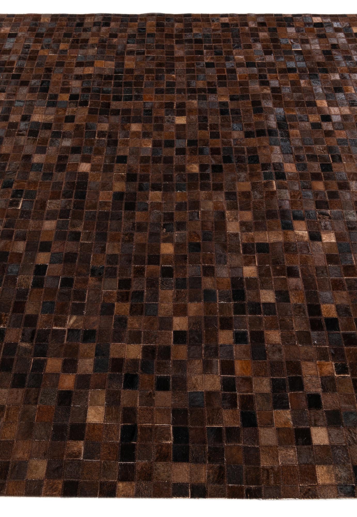 5' 11 x 9' Cowhide Stocks Rug