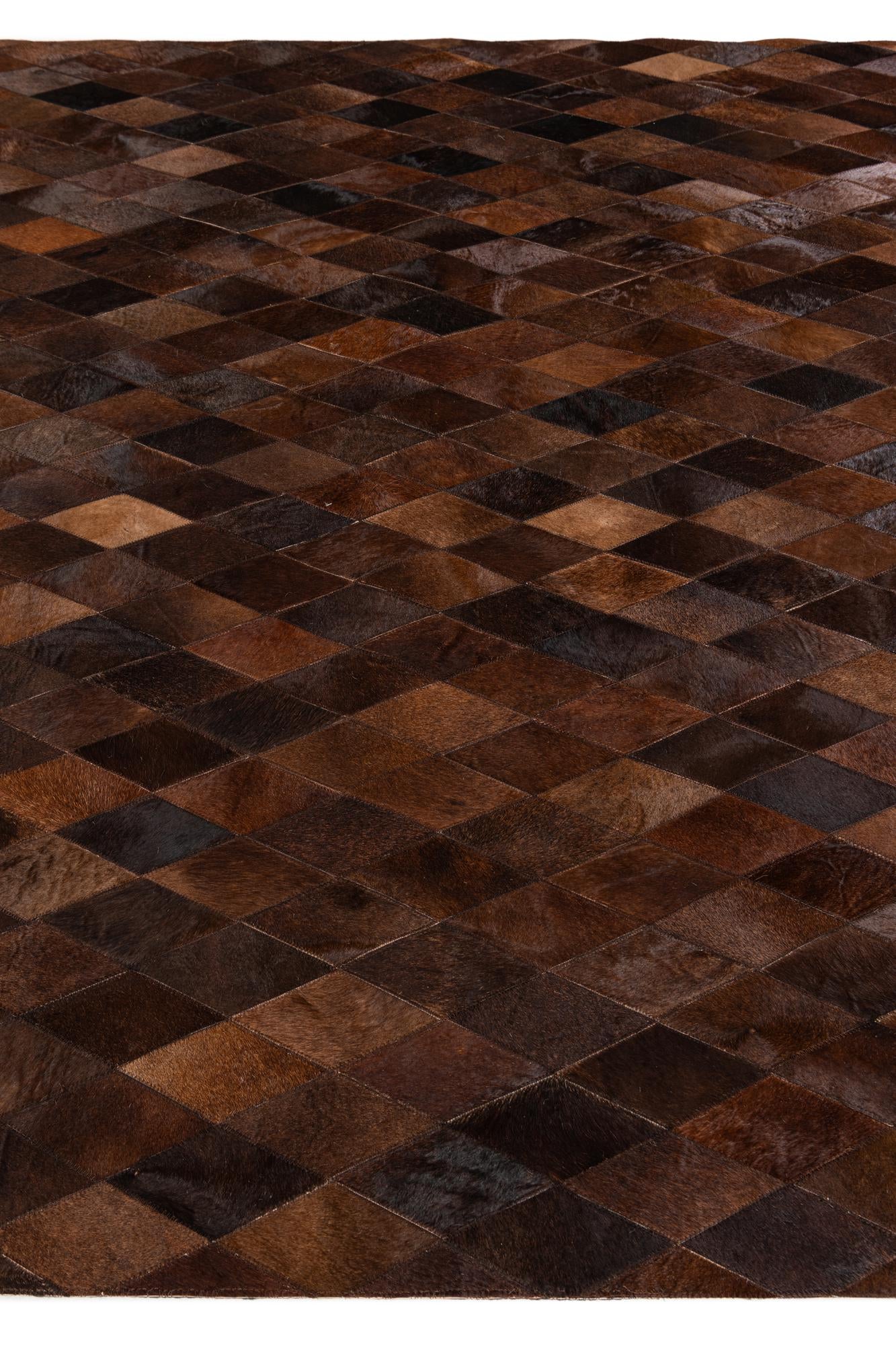 6' 6 x 9' 10 Cowhide Stocks Rug