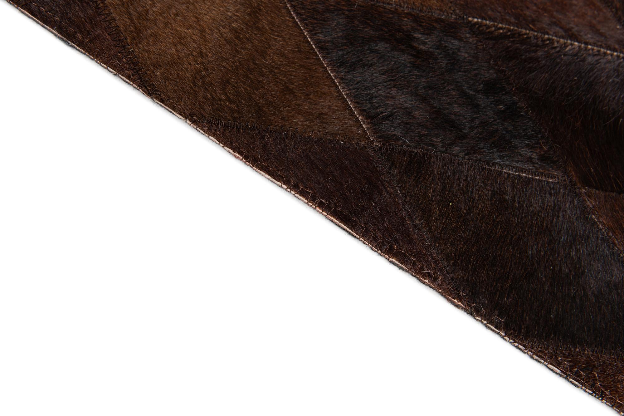 6' 6 x 9' 10 Cowhide Stocks Rug