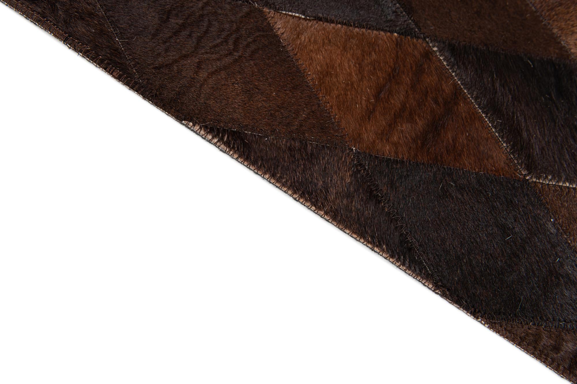 6' 7 x 9' 10 Cowhide Stocks Rug